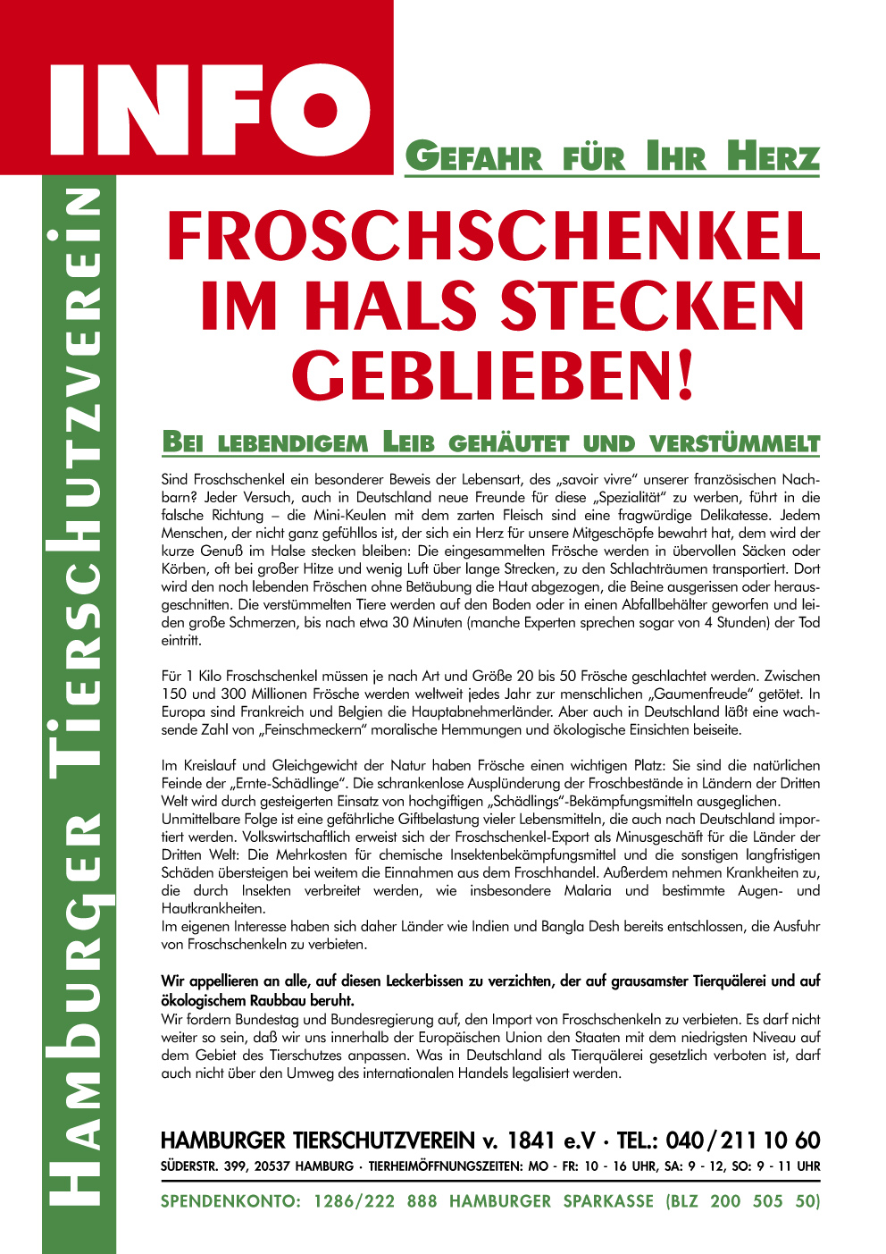 Abbildung Flugblatt: Froschschenkel