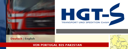 Abbildung Logo HGT-S sowie Slogan: Von Portugal bis Pakistan