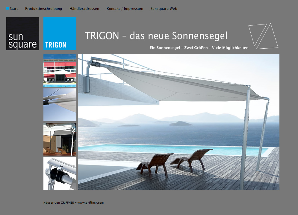 Abbildung der Microsite TRIGON - Startseite